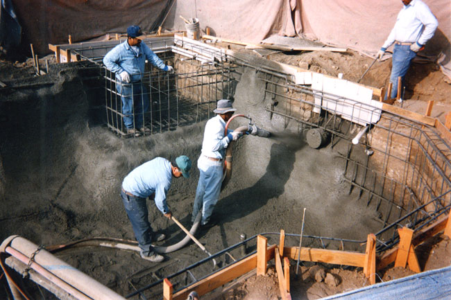 Swimming pool and spa construction