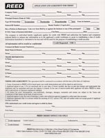 REED New Customer Information Request Form